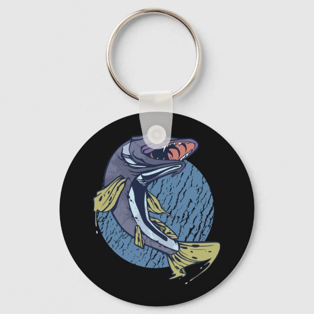 Big Pike Fish  Keychain (Front)