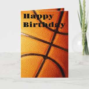 Big Pimply Orange Basketball, Birthday Card