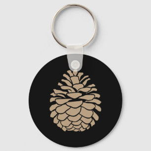 Big Pine Cone Tree Pinecone Forest Camping Nature Keychain