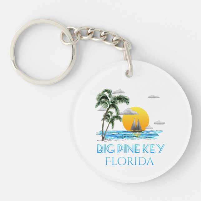 Big Pine Key Florida Keys Sailing Keychain (Front)
