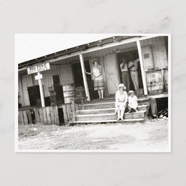 Big Pine Key Post Office Vintage Postcard (Front)
