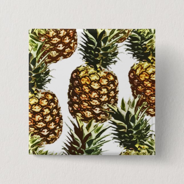 Big pineapples (BGC customizable) 2 Inch Square Button (Front)