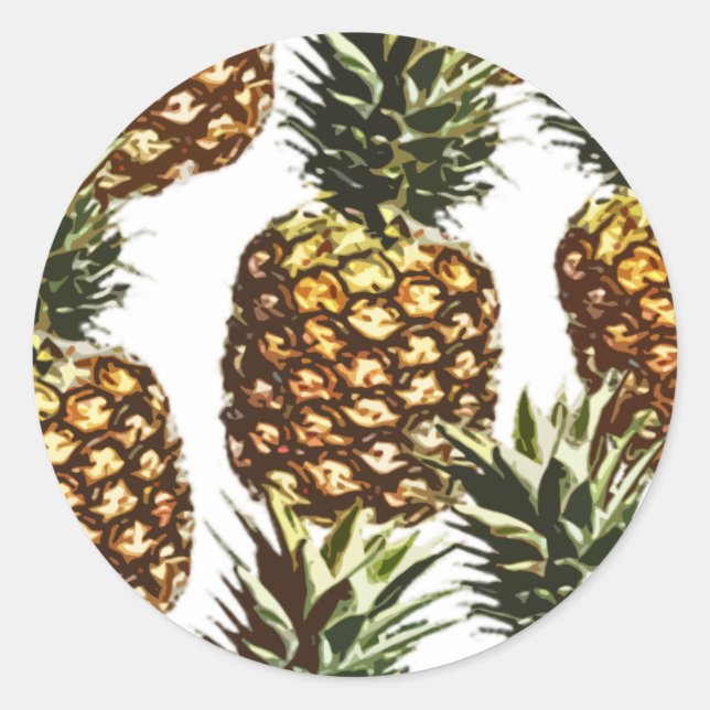 Big pineapples (BGC customizable) Classic Round Sticker (Front)