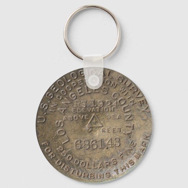 Big-Pines-Visitor-Centre-Wrightwood-USGS-Benchmark Keychain (Front)