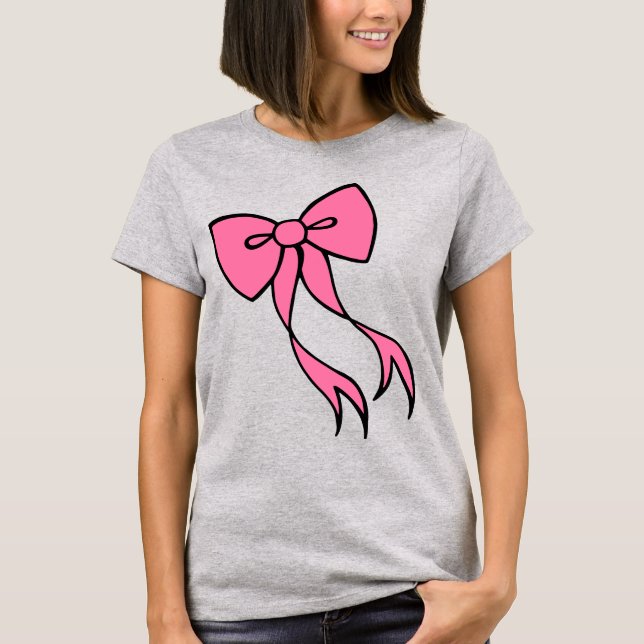 Big Pink Bow T-Shirt (Front)