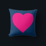Big Pink Heart Throw Pillow<br><div class="desc">Big pink heart. Bright and cheerful and fun. Funky cool.</div>