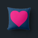 Big Pink Heart Throw Pillow<br><div class="desc">Big pink heart. Bright and cheerful and fun. Funky cool.</div>