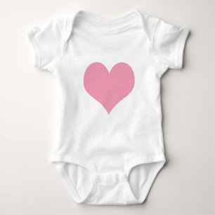 Big Pink Love Heart Baby Bodysuit