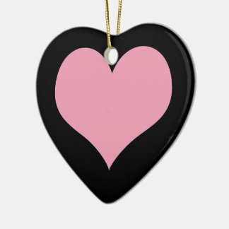 Big Pink Love Heart Ceramic Ornament