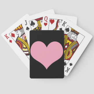 Big Pink Love Heart Playing Cards