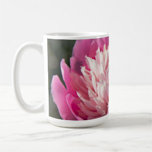 Big pink peony flowers in spring day   coffee mug