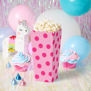 Big Pink Polkadotted Pretty  Favor Box
