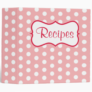 Big Pink Retro Kitchen Recipe Binder Gift
