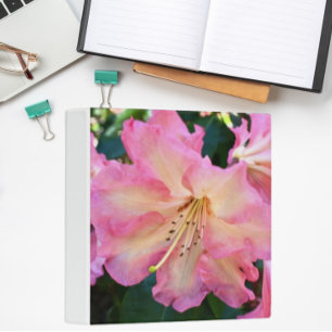 Big Pink Rhododendron Bloom Floral Binder
