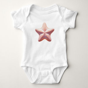 Big Pink Starfish Baby Bodysuit