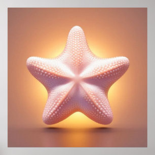 Big Pink Starfish Poster
