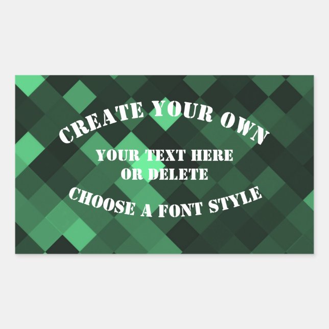 Big Pixel Background - Green Sticker (Front)
