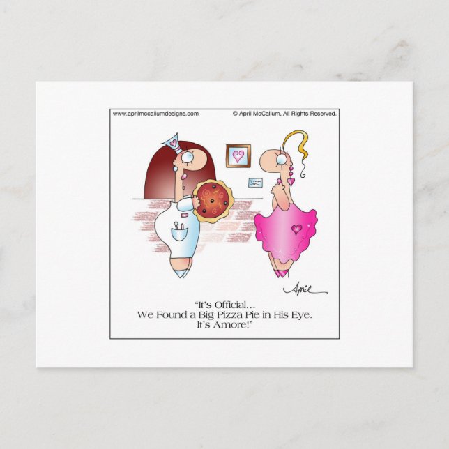 BIG PIZZA PIE Postcard by April McCallum (Front)