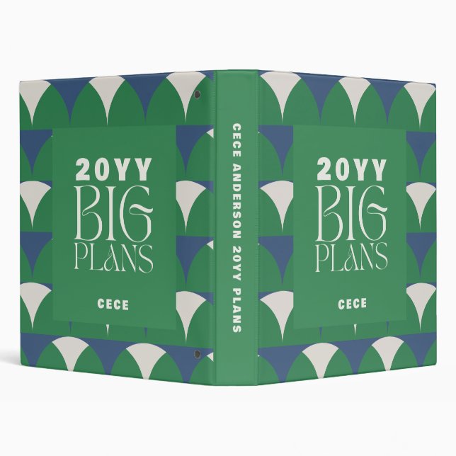 Big plans retro modern geometric binder (Background)