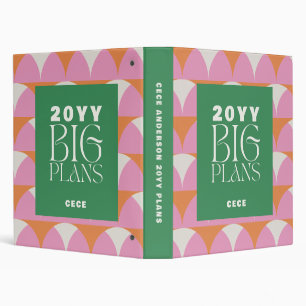 Big plans retro modern geometric binder