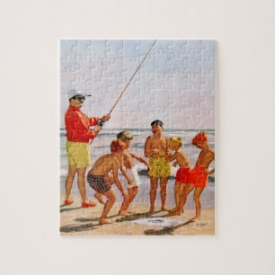 Big Pole Little Fish by Richard Sargent Jigsaw Puzzle