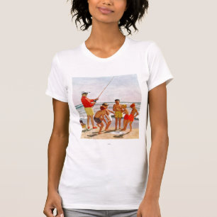 Big Pole Little Fish by Richard Sargent T-Shirt
