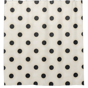 Big Polka Dots Black and Antique White