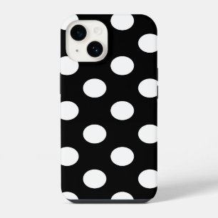 Big Polka Dots Black And White iPhone 14 Case