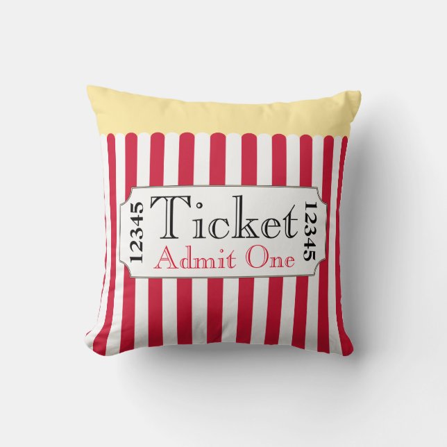Big Popcorn Movie Ticket Coussin de cinéma (Recto)