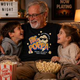 Big Poppa Popcorn Dad Shirt Funny Father’s Day Tee