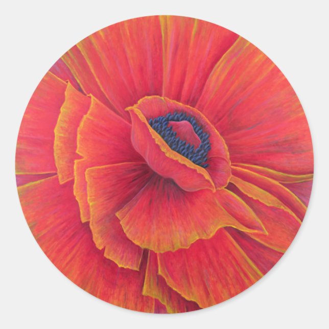 Big Poppy 2003 Classic Round Sticker (Front)