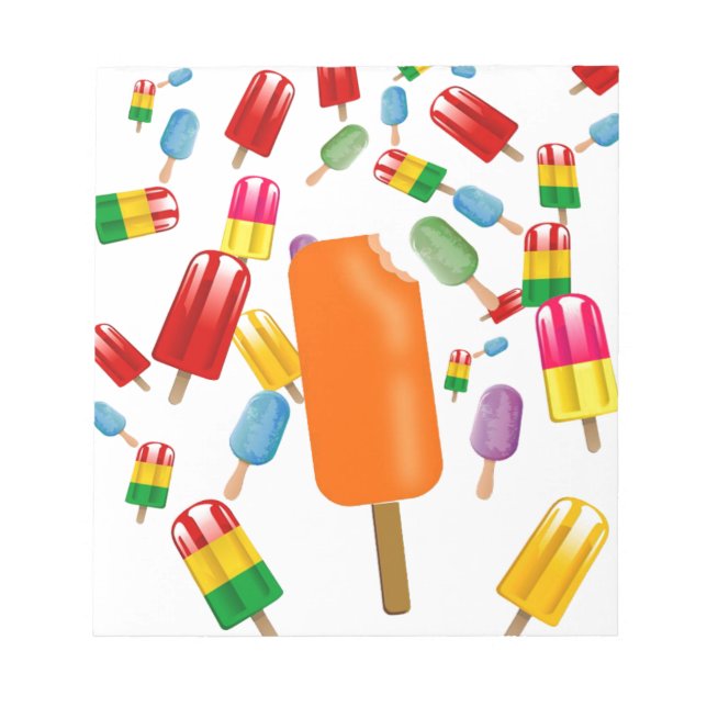 Big Popsicle Chaos by Ana Lopez Notepad (Front)
