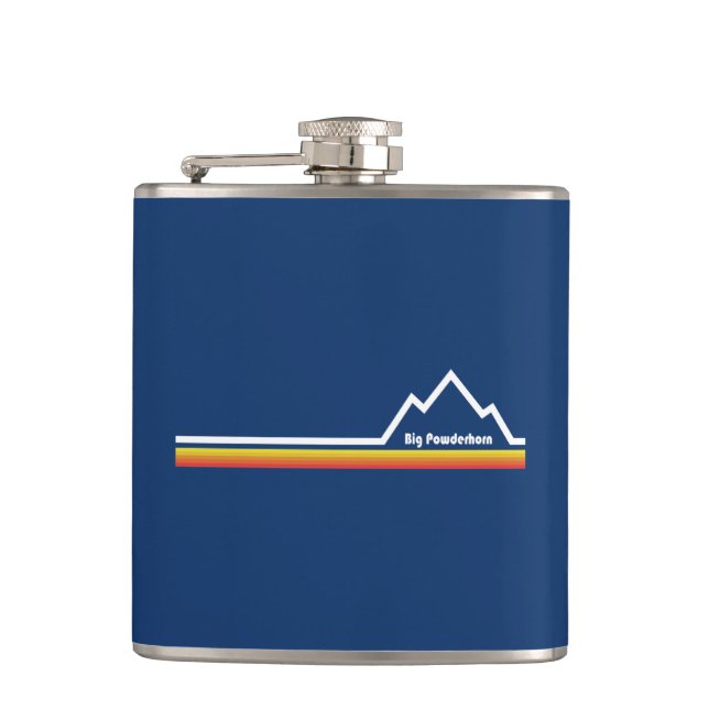 Big Powderhorn Mountain Resort Hip Flask (Front)