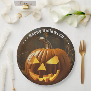 Big Pumpkin Halloween Collection Paper Plate