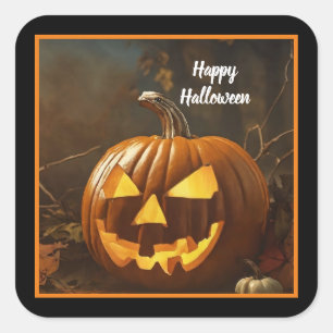 Big Pumpkin Halloween Collection Square Sticker