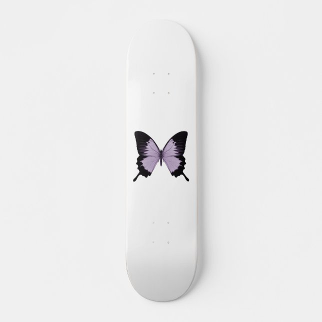 Big Purple & Black Butterfly Skateboard (Front)