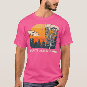 Big Putts and Iced Beer Disc Golf Drinking Golfer  T-Shirt