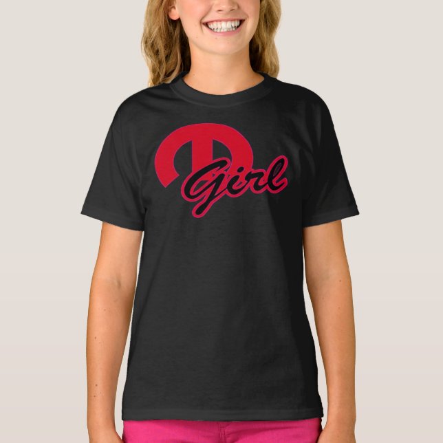 BIG Red and Black M Mopar GIRL Classic T-Shirt (Front)