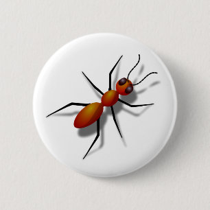 Big Red Ant 2 Inch Round Button