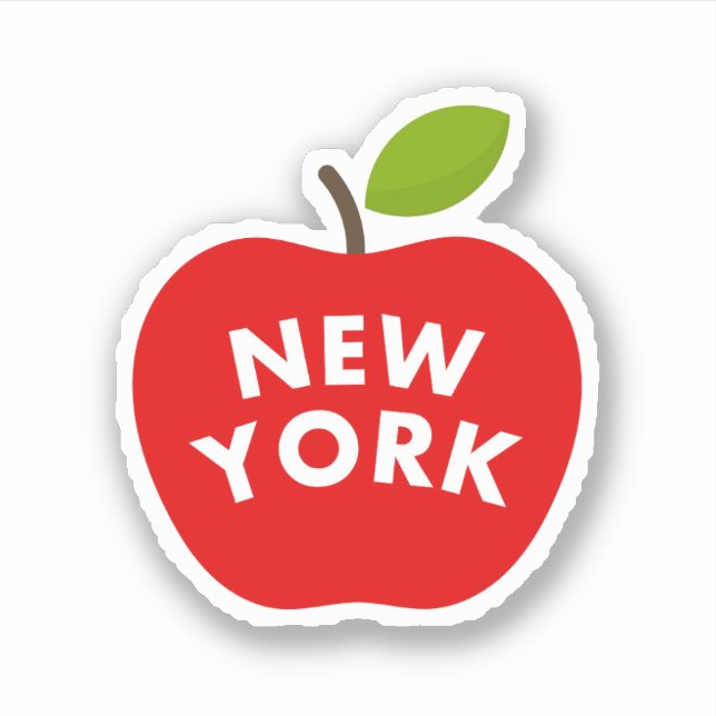 Big red apple Custom-Cut Vinyl Stickers (Front)