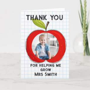 Big RED apple it takes a big heart photo card