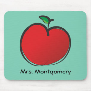 Big Red Apple Personalized Mouse Pad