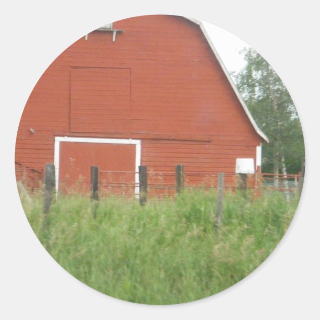 Big Red Barn Classic Round Sticker (Front)