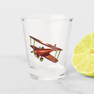 Big Red Bi-plane Shot Glass