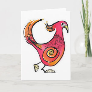 Big Red Bird Carte pour notes