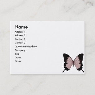 Big Red & Black Butterfly Business Card