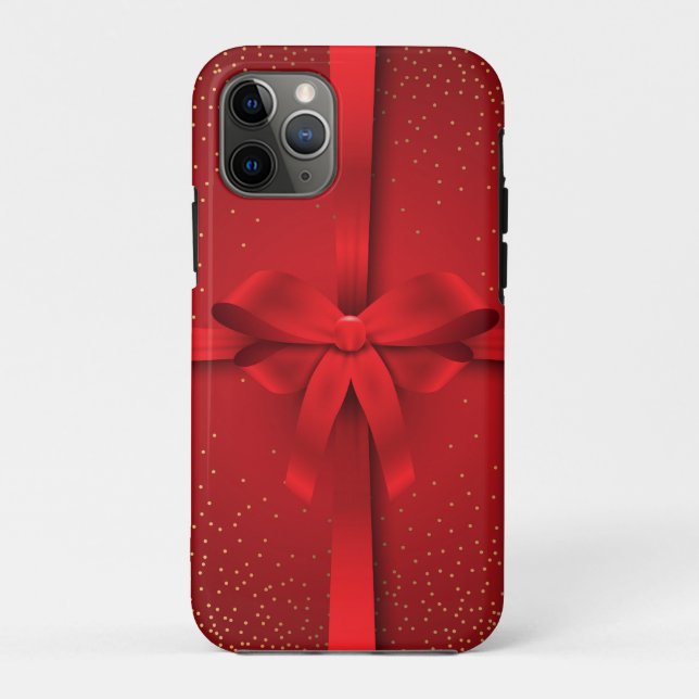 Big Red Bow Christmas Holidays Gift Case-Mate iPhone Case (Back)
