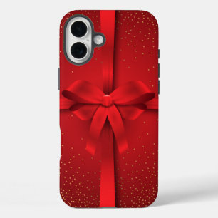 Big Red Bow Christmas Holidays Gift iPhone 16 Plus Case