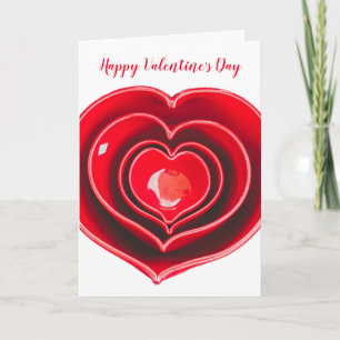 Big Red China Heart Happy Valentine's Day Card