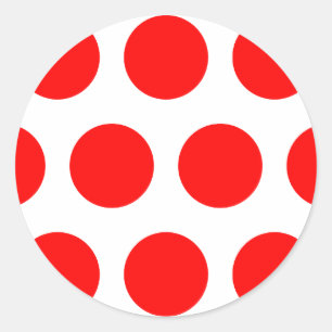 Big Red Dots Classic Round Sticker